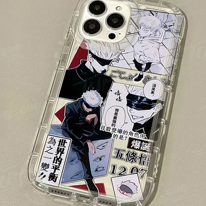 Silicone Protective Phone Case for iPhone 15 14 13 12 11 Pro Max XR XS X 8 7 6 6S Plus SE 2020 Jujutsu Kaisen Gojo Satoru Cover - ST Superstore