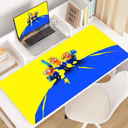 Cute Funny Cartoon M-Minions Custom Skin Desktop Desk Mat Kawaii Gaming Accessories Students Writing Pad for PC Computer Table