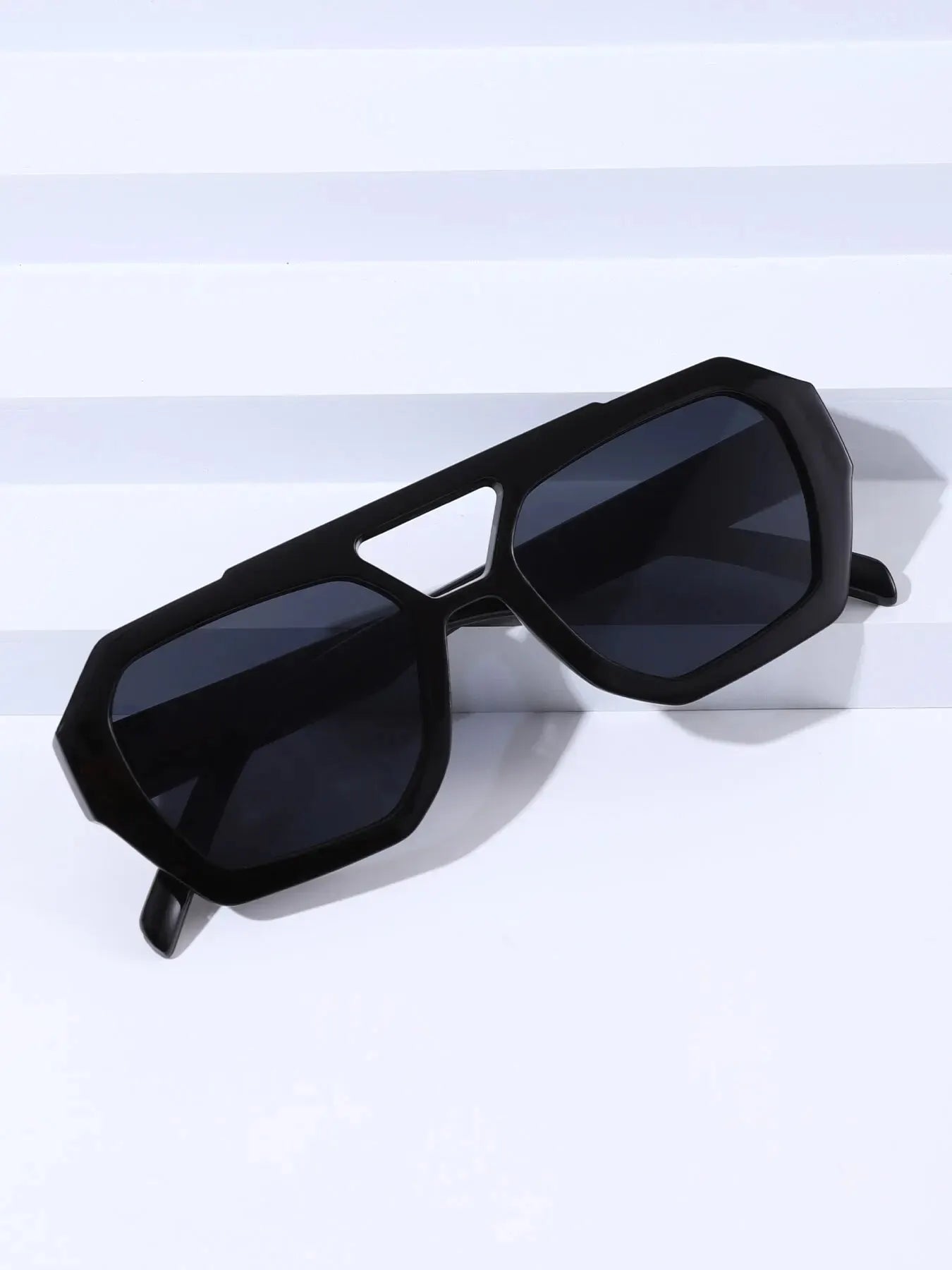 Cross Border European and American Double Beam Irregular Sunglasses 2023 New Retro Personalized Sunglasses Popular on the Intern - ST Superstore