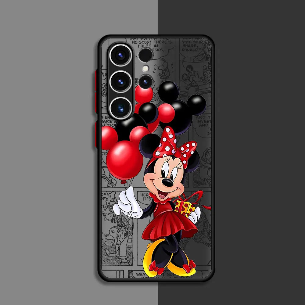 Luxury Cover Mickey Minnie Cute Silicone Phone Case for Samsung Galaxy S23 Ultra S21 S9 S23 FE S22 S24 Plus S20 FE S10 Plus