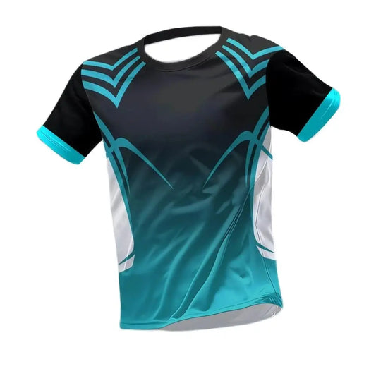2025 3D Printing Hot Selling Outdoor Running Sports Breathable Quick Drying Fitness Clothing Casual Wear Round Neck T Shirts