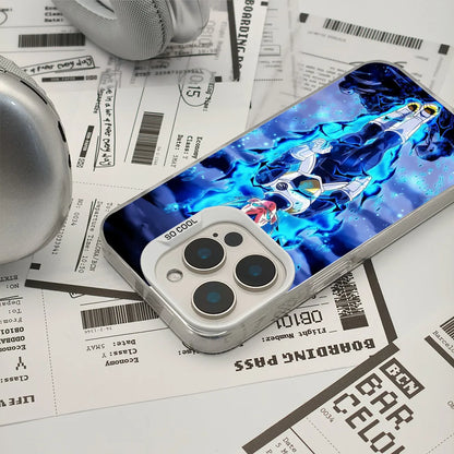 Anime V-VegetaS Phone Case IMD Color Silver Shell For IPhone 16 15 14 13 12 11 Pro Max Plus