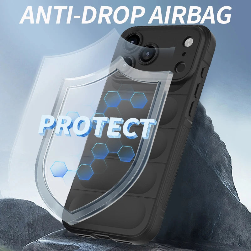 Shockproof Liquid Silicone Protective Phone Case for iPhone 11–17 Series (Air, Pro, Max, Plus)