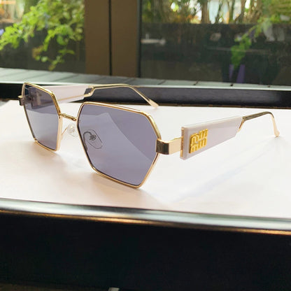 New Fashion Polygon Sunglasses Trend Personality Sunglasses Wear With Travel Glasses 98104