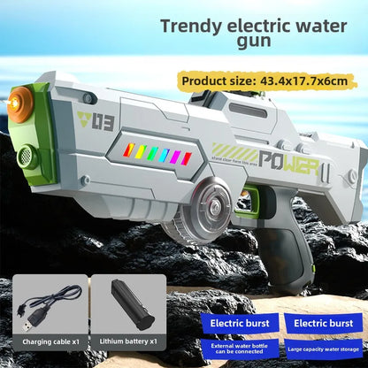 Electric Water Gun Large Capacity Squirt Gun Continuous Firing Watergun Automatic Water Absorption Pool Beach Outdoor Toy