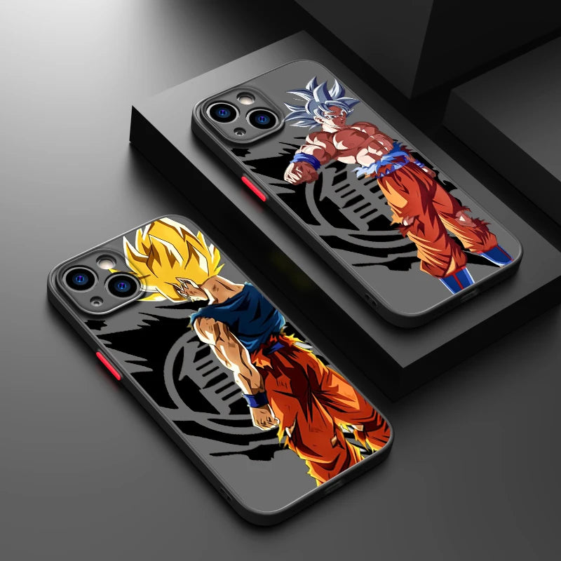 Phone Case For iPhone 16 15 14 13 12 11 Mini Pro Max X XR XSMax 7 8 Plus Matte For D-Dragons Balls Gokus Transparent Back Cover