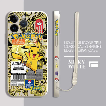 Pokemons Gengars Phone Case for iPhone 11 12 13 14 15 16 Pro Max XR XS 7 8 SE 15 Plus 13 Mini Cover