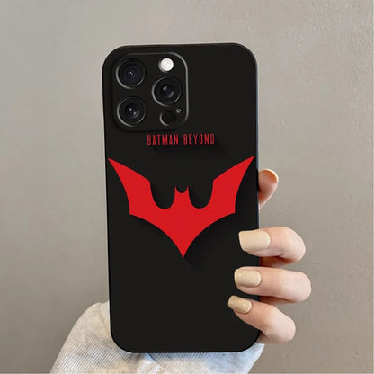 Super-mans B-Batmans Logo For iPhone 15 14 13 12 11 XS XR X 8 7 SE Pro Max Plus Mini Black Soft Phone Case