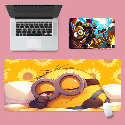 Cute Funny Cartoon M-Minions Custom Skin Desktop Desk Mat Kawaii Gaming Accessories Students Writing Pad for PC Computer Table