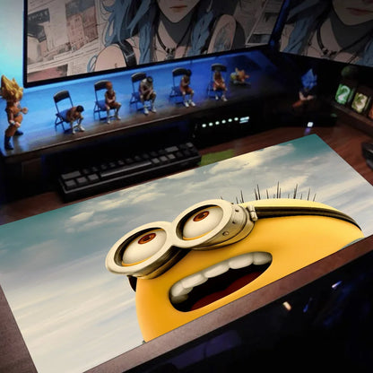 Cute Funny Cartoon M-Minions Custom Skin Desktop Desk Mat Kawaii Gaming Accessories Students Writing Pad for PC Computer Table