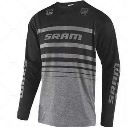 New Sram Downhill Jersey Man MTB Wear Summer Maillot Ciclismo Hombre DH MTB MX Motocross Jersey Off Road Mountain Enduro T-Shirt