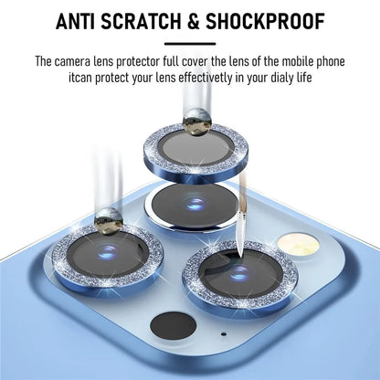 1 Set Metal Ring Glass Camera Lens Protector For IPhone 14 15 16 Pro Max 16 Plus 16Pro 15Pro 14Pro IPhone14 Cover Accessories