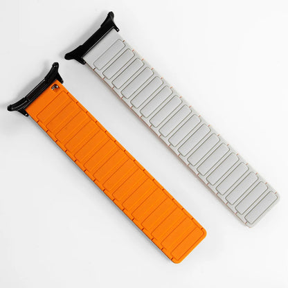 Silicone Magnetic Strap+ Adapter for Galaxy Watch 7 Ultra 47mm Loop Band Bracelet for Galaxy Watch Ultra 47MM No Gaps Quick band