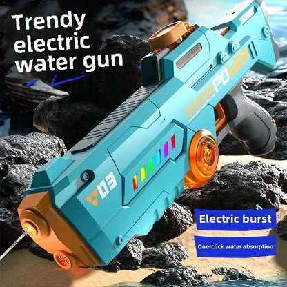 Electric Water Gun Large Capacity Squirt Gun Continuous Firing Watergun Automatic Water Absorption Pool Beach Outdoor Toy