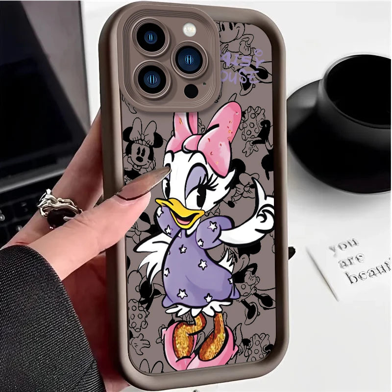 Cartoon Case for iPhone 15 14 13 12 Mini 11 Pro Max XS X XR 8 7 6S 6 Plus SE 2020 Liquid Silicone Shockproof Cover