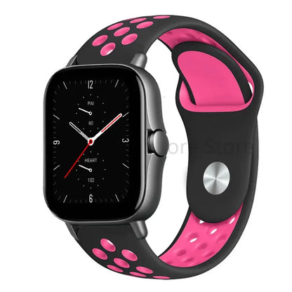 20mm 22mm Bracelet for Amazfit strap Silicone GTS/2/2e/GTS2 Mini/GTR 42mm/47mm/GTR2/2e/stratos 2/3 Sport Watch band Amazfit bip