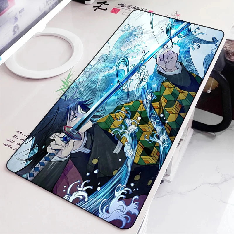 Demon Slayer Gaming Mouse Pad Rubber Mat Deskmat Keyboard Pads Cartoon Cute Mousepad Kawaii Pc Accessories Anime Mouse Mats Xxl