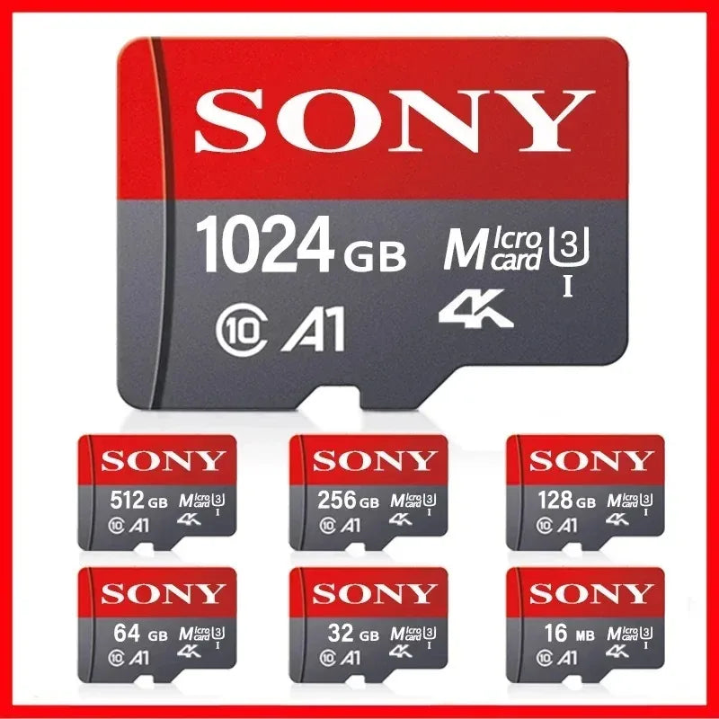 SONY Master copy version Micro SD TF Card Mini 1TB Memory Card Class 128GB 256GB High Speed Cartao De Memoria Flash Memory TF Mecard C10 For Xiao Mi