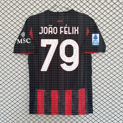 2025 Best-selling New 3D Printed AC Milan Soccer Jersey for Men and Women, Quick-drying Shirt Breathable MOTO Trendy T-shirt