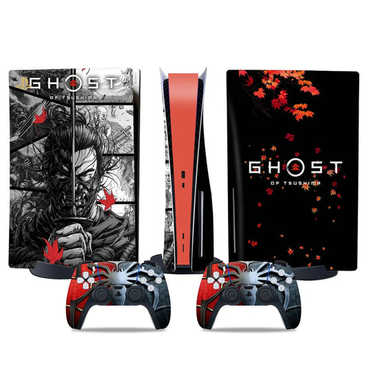 Ghost of Tsushima For PS5 disc Console and Controllers stickers For ps5 disk skin sticker for ps5 disk vinyl sticker