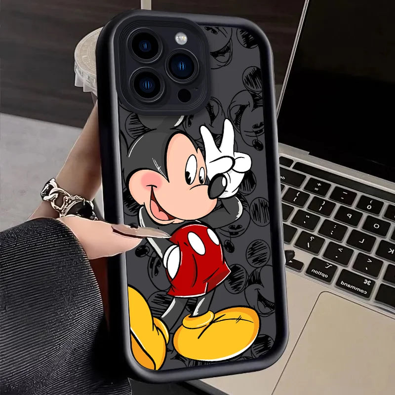 Cartoon Case for iPhone 15 14 13 12 Mini 11 Pro Max XS X XR 8 7 6S 6 Plus SE 2020 Liquid Silicone Shockproof Cover