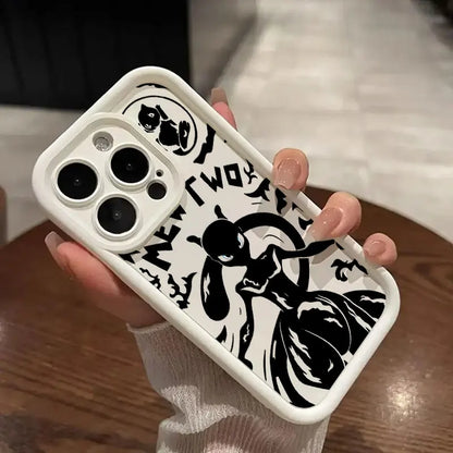 Anime P-Pokemon Gengar Cartoon For iPhone 16 15 14 13 12 11 Pro Max XS Max 7 8 Plus Phone Case Shockproof Soft Silicone Cover