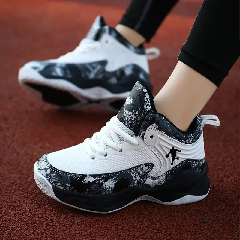 2025 Basketball Shoes for Kids Sneakers New Boys Brand Thick Sole Non-slip Children Sports Shoes Child Boy Basket Trainer Shoes - ST Superstore