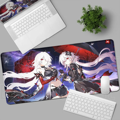 Kawaii Girl Evernight March 7th Mouse Pad Honkai Star Rail Gaming Anime Mousepad Non-slip Desk Mat Large Protector Keyboard Pads