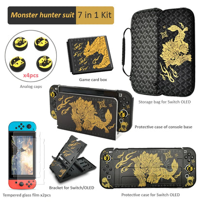 Monster Hunter Storage Bag for NS Switch OLED Carrying Case Protective Shell  for NS Switch OLED Game Accessories