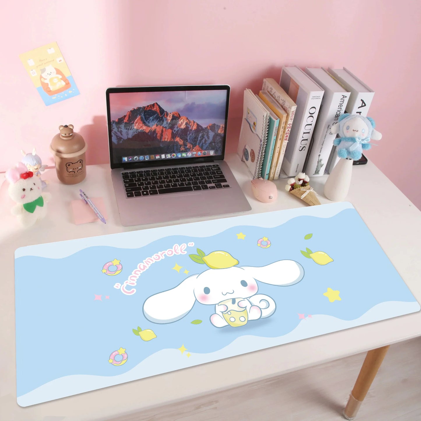 80/35cm Sanrio Hello Kitty Kuromi Office Desk Mat Melody Cinnamoroll Non-Slip Large Keyboard Mouse Pad Game Pads Pc Accessories