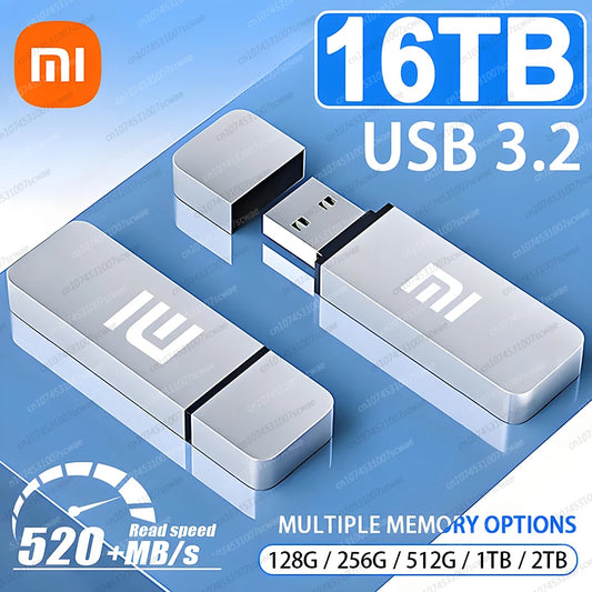 Flash Drive USB3.2 High Speed Transfer Metal Type C U Flash SSD Portable Mini Flash Drive Memory Waterproof U Drive