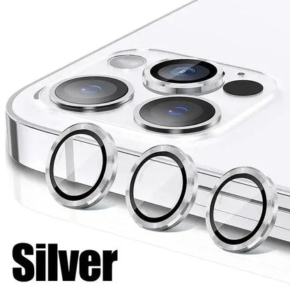 Lens Tempered Glass Protector For IPhone 16 15 14 Plus For 13 Mini For IP 13 14 15 16 Pro Max on Lens Cover Film Black Silvery