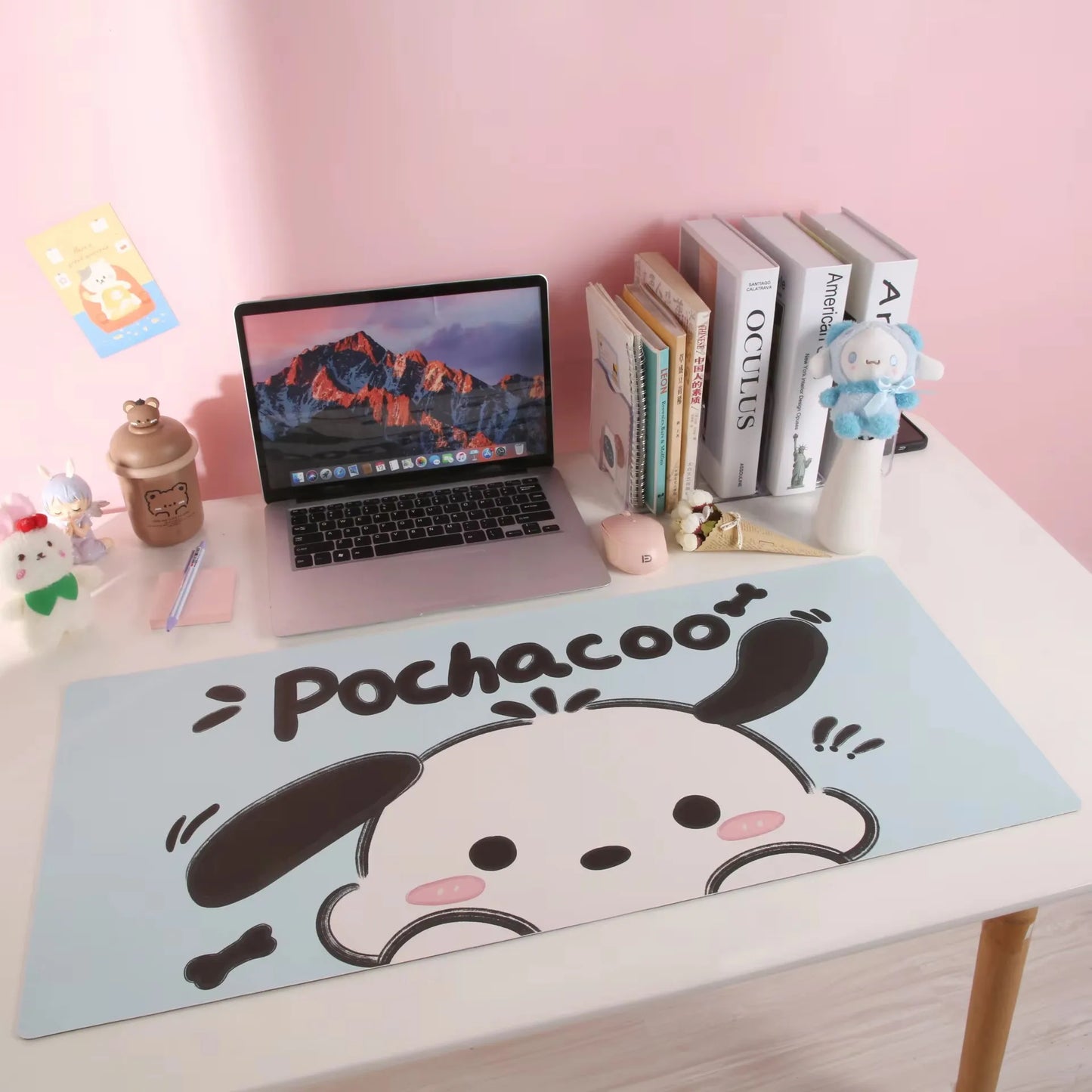 80/35cm Sanrio Hello Kitty Kuromi Office Desk Mat Melody Cinnamoroll Non-Slip Large Keyboard Mouse Pad Game Pads Pc Accessories