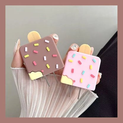 Flowers Protector Case For iPhone 16 15 14 13 12 11 Pro Max 18W/20W TPU Cable Organiser Bite Cord USB Cable Charging Head Winder