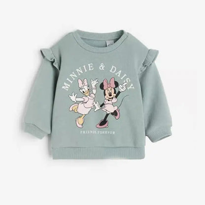 Cartoon Baby Boy Sports Suit Spring Loose And Fashionable Kids Sports Shirt Round Neck Clothing Children's Sports Pants Set