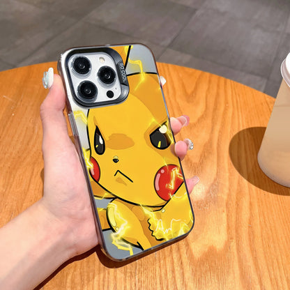 Anime Pokemons Gengars Pikachus Phone Case For iPhone 16 15 14 13 12 11 Pro Max X XR XSMAX 8 7 Plus Candy Matte Shockproof Cover