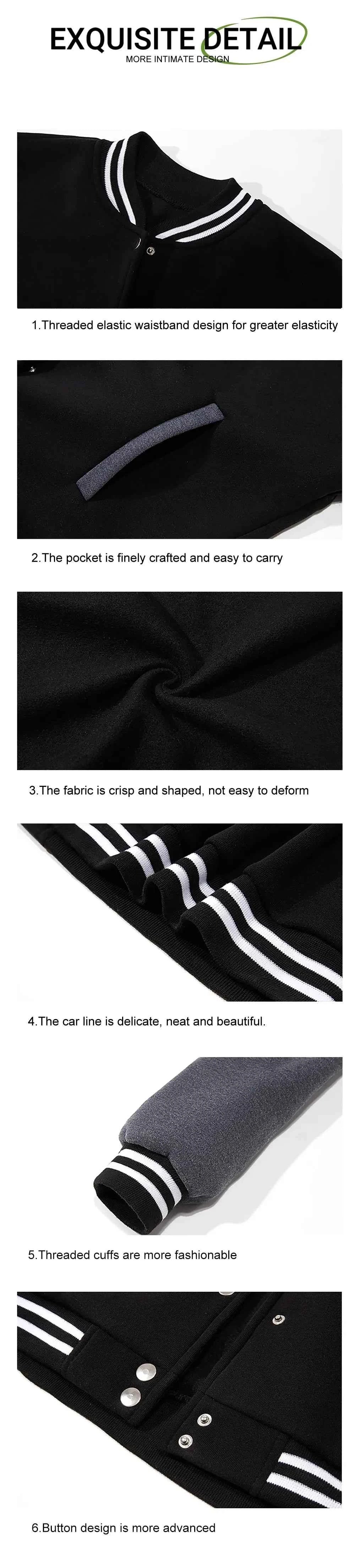 Your Attitude Deternires Your Reight Prints Baseball Jacket Men Casual Loose Top Autumn Fleece Clothing American Hip Hop Coat