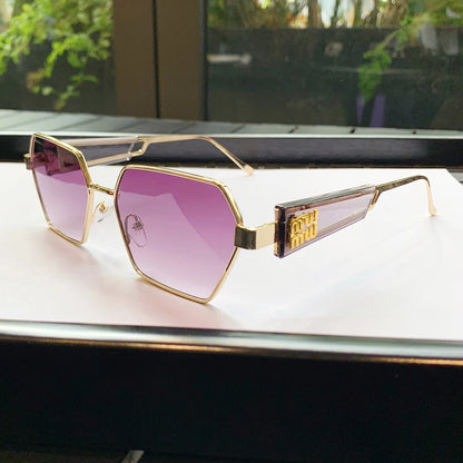 New Fashion Polygon Sunglasses Trend Personality Sunglasses Wear With Travel Glasses 98104