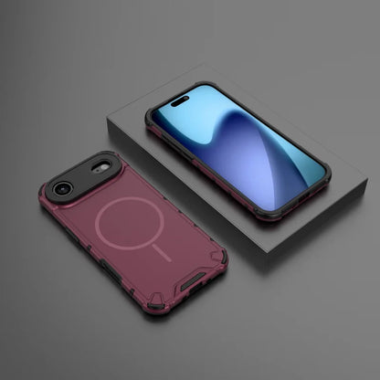 Rugged Armor For Magsafe Case For iPhone 17 Air 16 15 14 13 12 11 17 Pro Max Plus Wireless Charge Matte Bumper Shockproof Cover