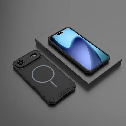 Rugged Armor For Magsafe Case For iPhone 17 Air 16 15 14 13 12 11 17 Pro Max Plus Wireless Charge Matte Bumper Shockproof Cover