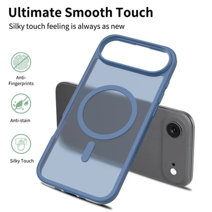 Matte For Magsafe Magnetic Case For iPhone 17 Air 16 15 14 13 12 11 Pro Max Plus SE4 16e Mini Wireless Charge Hard Armor Cover