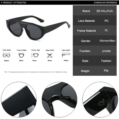 SHAUNA Retro Pilot Men Sunglasses Shades UV400 Fashion Gradient Women Double Color Punk Sun Glasses - ST Superstore