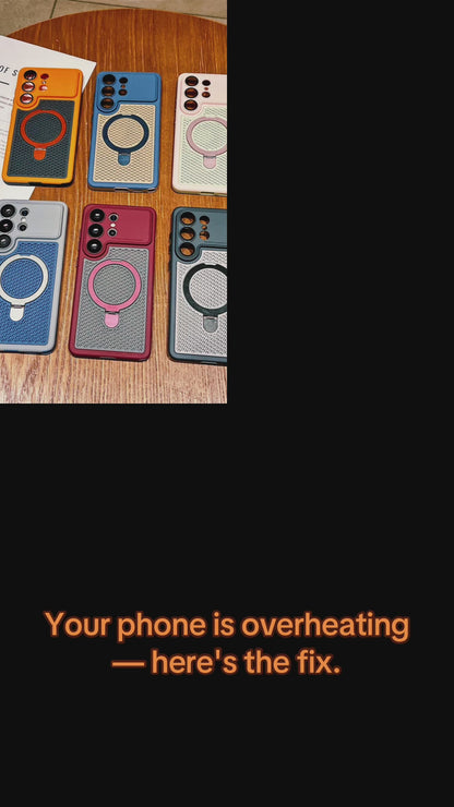 Luxury Heat Dissipation Cooling Mesh Hole Samsung Galaxy S26 Phone Case