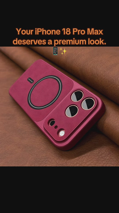 Luxury PU Leather Wireless Case for iPhone 18 Pro Max