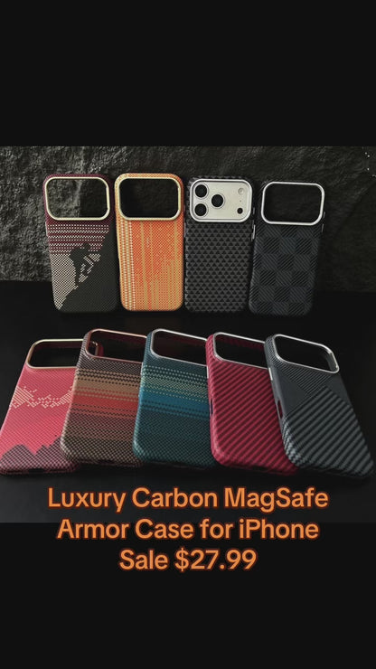 Luxury Carbon MagSafe Armor Case for iPhone