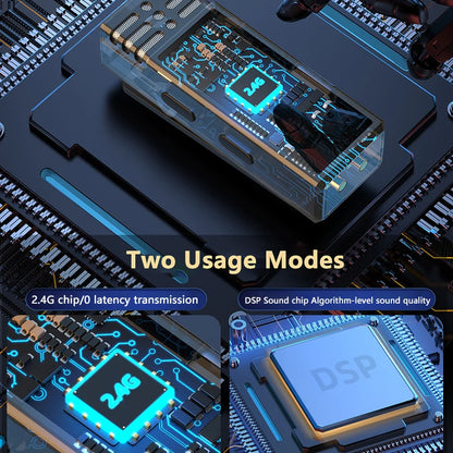 ST Superstore lavalier mic for interviews and live streaming showcasing advanced 2.4G chip and DSP sound chip technology
