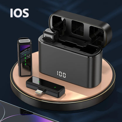ST Superstore lavalier mic for interviews and live streaming with charging case and iOS compatibility